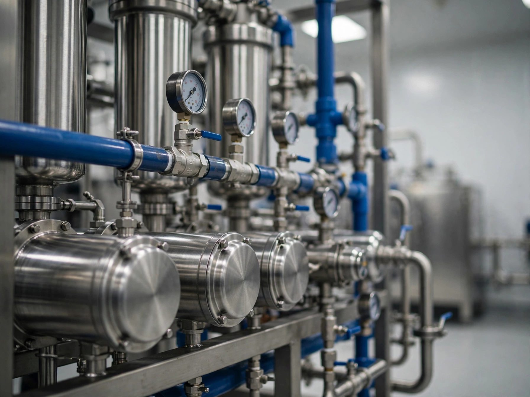 Water treatment engineering equipment in operation